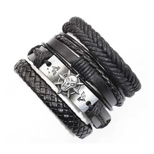 Браслет кожаный Gothic Skull 23492-01 черный в MEXX