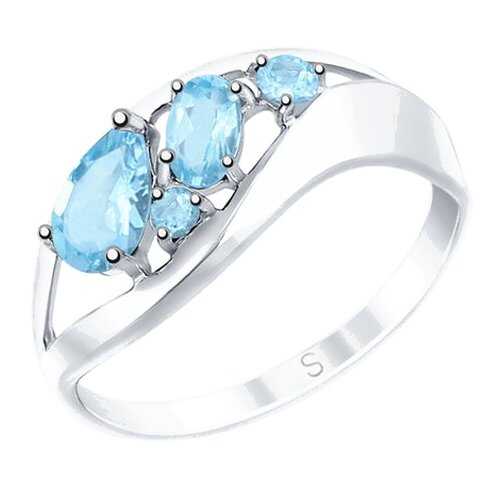Серебряное кольцо женское топазами SOKOLOV 92011636 р.16 в MEXX