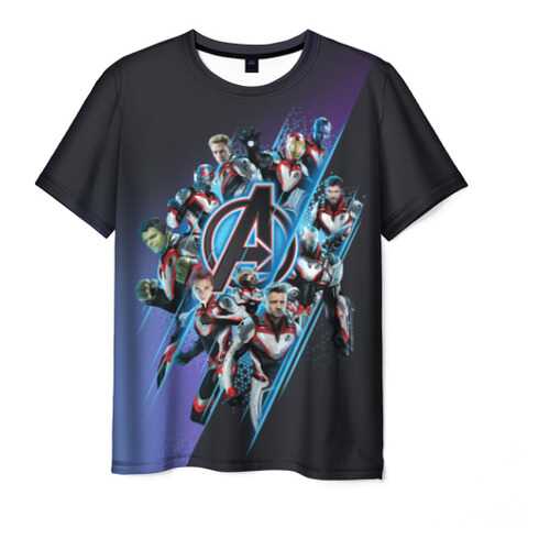 Футболка мужская ВсеМайки Avengers in uniform черная 4XL в MEXX