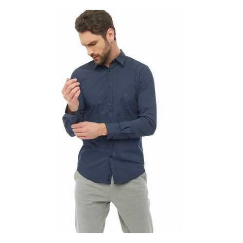 Рубашка мужская United Colors of Benetton 5OP35QJ78_76B синяя M в MEXX