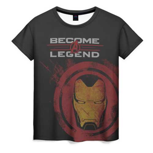 Футболка женская ВсеМайки Iron Man become a legend черная 4XL в MEXX